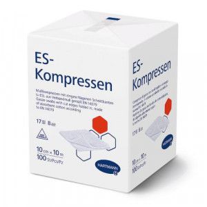 ES-KOMPRESSEN unsteril 10x10 cm 8fach